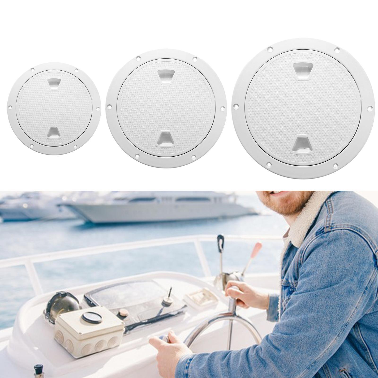 Deck Screw Stainless - Pokrywa włazu łodzi, biała, ze śrubami