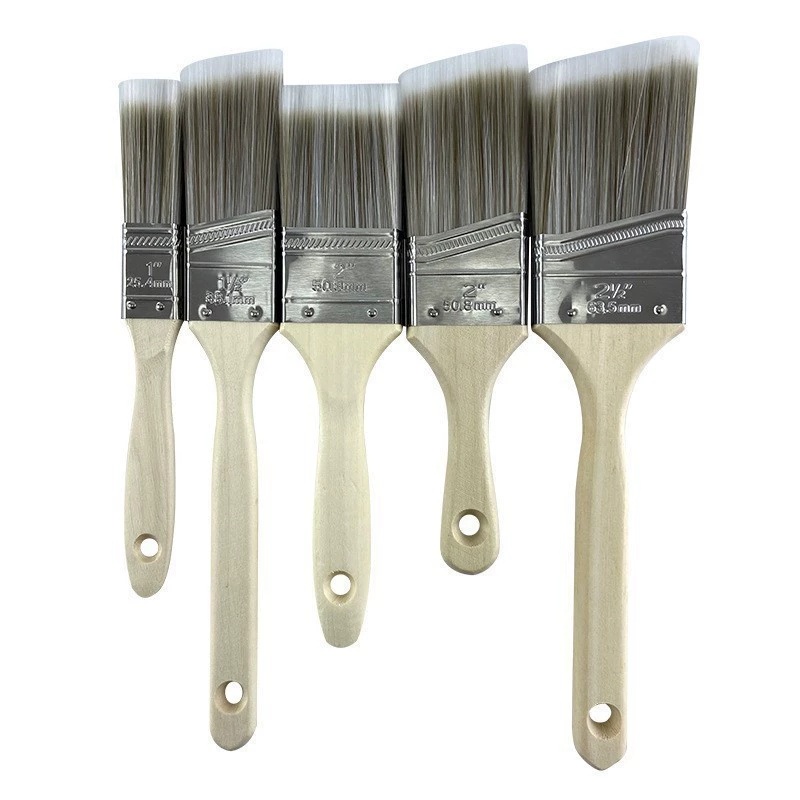 Wood Stain Brush - Zestaw 5 sztuk grubych pędzli do