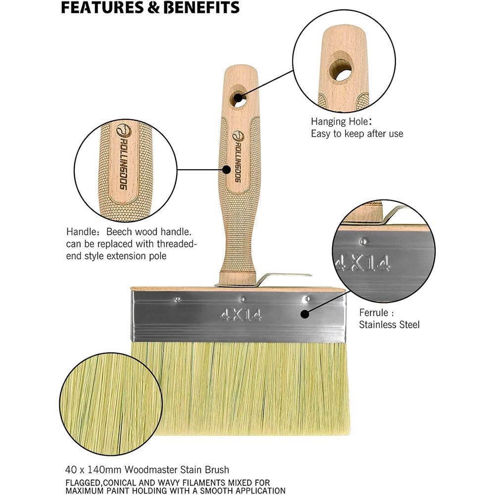 Szczotka do farb do drewna 5.5 – Wood Stain Brush recenzja i cena