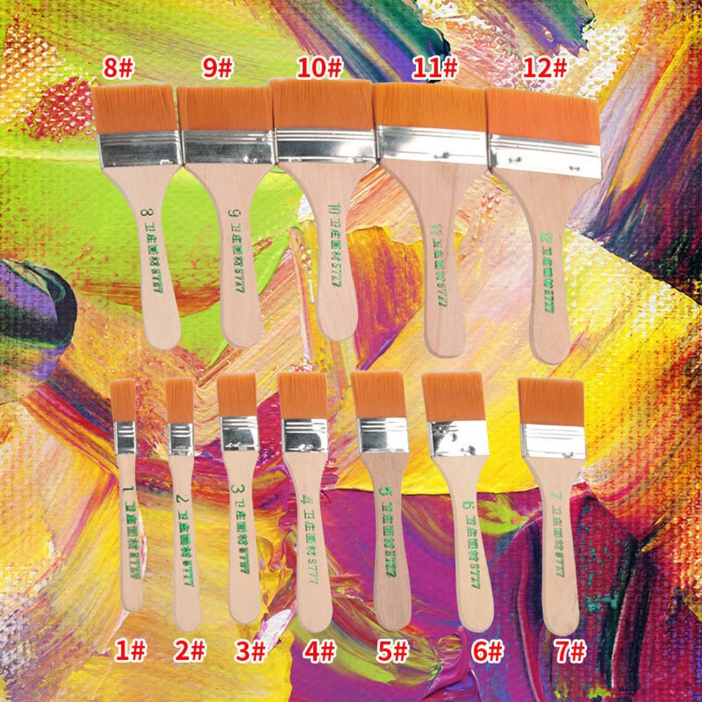 12 szt. nylonowych pędzli mala – Wood Stain Brush recenzja i cena